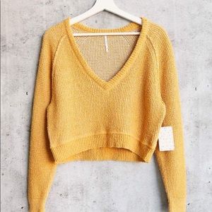 Free People Cropped Sweater